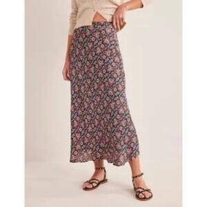 Boden Cecelia Midi Skirt Floral Paisley Bias Cut NWT Size 14